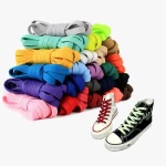 Single flat shoelaces Small white shoes Canvas shoes sports casual white polyester shoelaces