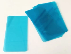 high transparent easy tear blue PET protective film for mobile phone screen die cutting