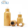 100% Organic Wood Bamboo Glass Jar 10ml 30ml 50ml bamboo cosmetic packaging