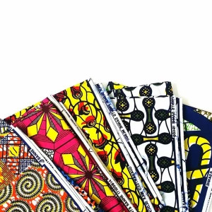100% polyester african super wax prints fabric