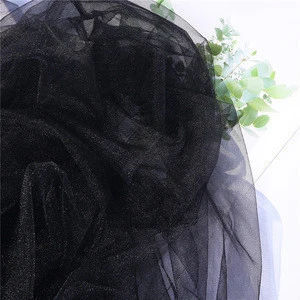 100% polyester shimmer crystal tulle glitter fabric shiny mesh for wedding dress bridal veil