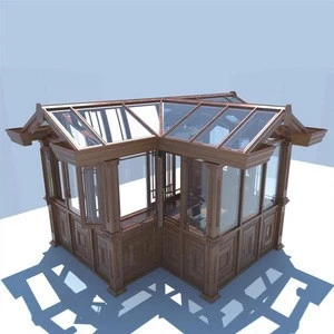 100% Waterproof Garden House Aluminium Profile Intelligent Drainage System,the Glass Room With Herringbone Roof