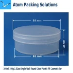 100g Single Wall Plastic Jar Clear PP Jars Cosmetic Jar for Cream Packing