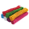 100pcs Colorful Cheap Educational Toys Kids Diy Metallic chenille stem Stripes Pipe Cleaner Gift Supplies Kits Material Craft