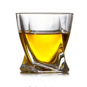 10oz clear scotch whiskey glasses/venero twisted whisky glass