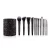 Import 12 Pcs makeup brushes OEM ODM makeup brushes manufacture with glitter bag from China