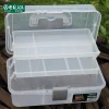12.5 inch clear household 3 layers hardware tool box with drawers plastic storage kit