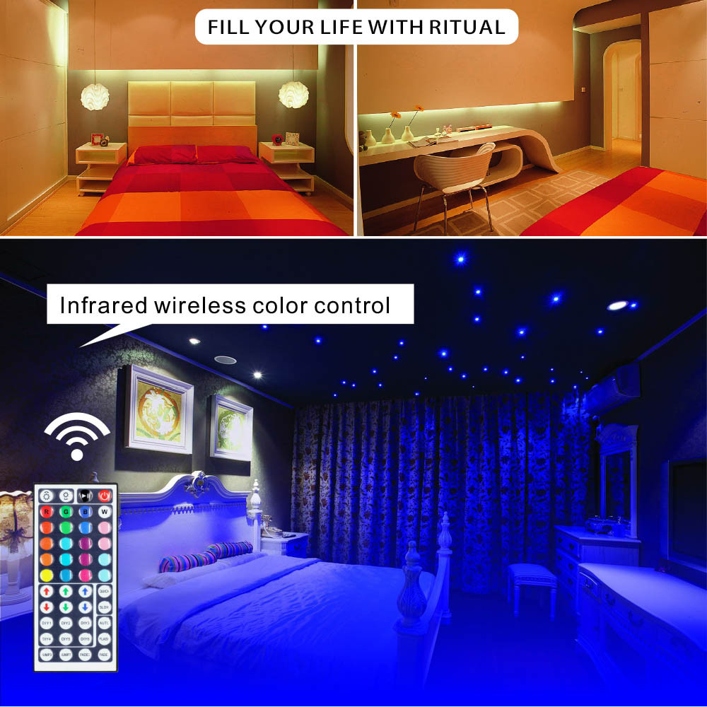 Buy 12v Flexible Smd 5050 Rgb Led Strip Light With 44key Remote ...