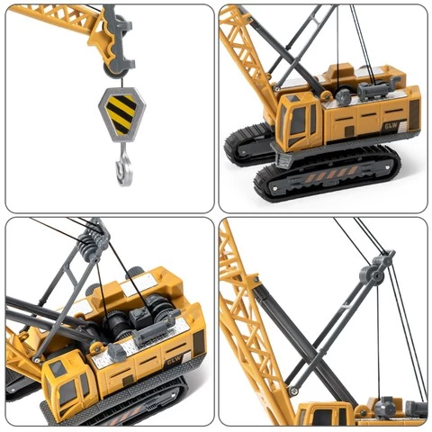 1:55 Scale Rough-Terrain Crane Model, Collection, Construction Machinery Model, Diecast, Crane Toy