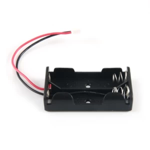 1.5V 2Aa Parallel Connection Battery Cell Holder Case Box Storage Bracket With Ul1007#22Awg Red/Black Wire Leads