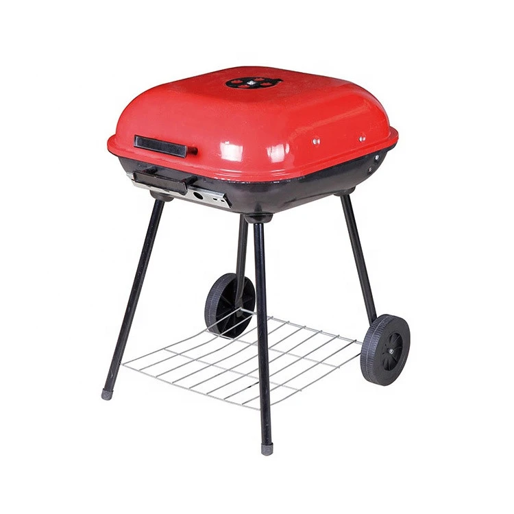 18 inch Kettle BBQ Grill portable kettle movable trolley charcoal barbecue bbq grill