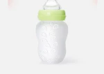 180ml Silicone Baby Cereal Feeder Bottle Spoon Baby Toddler Feeding Bottle with Spoon Fresh Food Cereal Squeeze Feeder