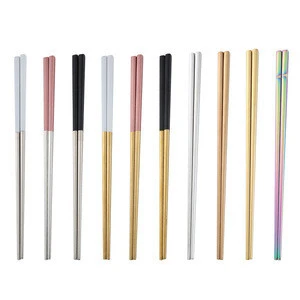 18/10 High quality Korean Personalized Logo Stainless steel Chopsticks