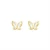 Import 18K Gold Women Hot Selling Butterfly Necklace and Stud Earrings Stainless Steel Jewelry Sets from China