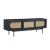 Import 18mm MDF oak veneer cabinet Wooden Furniture Household Furniture Black Metal Legs sideboard cabinet from China