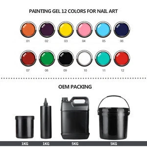 1kg 3D Best Selling Soak off  Odorless  Press On Nails Private UV Painting Gel For Nail Salon