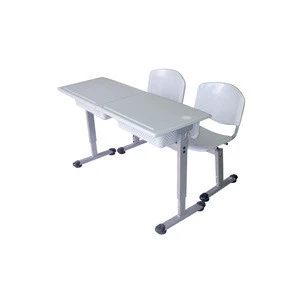 2-person school students classroom furniture double seat desk and chair