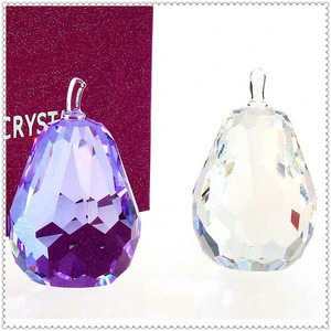 2015 Christmas Decoration Glass Pear For Crystal Crafts