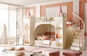 2015 kids bedroom furniture bunk bed princess bed with stairs