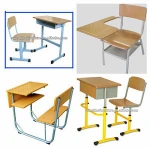 2015 modern single cheap school desk and chair/used school desk chair