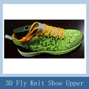 2015 New Style Fly knit shoe uppers/seamlessly cotton knitted uppers
