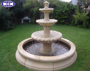 2016 hot sale garden decor marble make outdoor water fountain