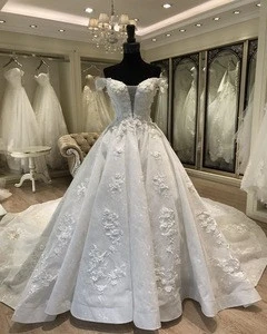2018 ball gown  wedding dress plus size for fat women