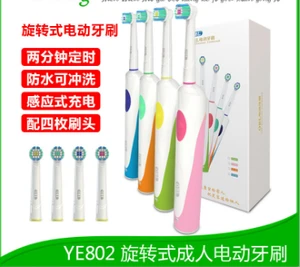 2018 Hot Sale 4pcs replaceable brush heads Battery Powered Adult Sonic Electric Toothbrush