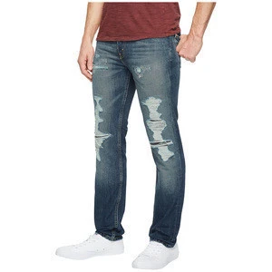 2018 Wholesale New Design Mens Straight Design Business Jeans Casual Fashion Modern Trouser Pants Denim Jeans