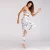 Import 2018 Women White Print Yoga Set Crop Top Sleeveless Yoga Suits Running Workout Fitness Gym Wear Tight Training Sports Wear from China