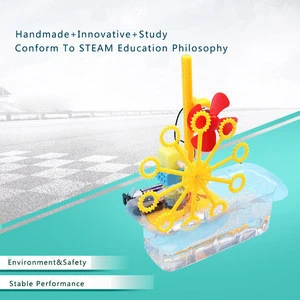 2020 Children Kid Playing Science and Education DIY Children Small Air Bubble Machine Science Education Toys