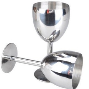 2020 Custom metal copper goblet tumbler double wall stem wine goblets metal wine glasses stainless steel vacuum Insulated goblet