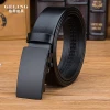 2020 fashion business High quality business mens Genuine leather Ratchet belt with Automatic Buckle men belts