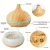 2020 Home 300ml Wood Grain Aromatherapy Aroma Essential Oil Diffuser 300 ml Portable Mini Wooden Ultrasonic Air Humidifiers