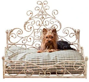 2020 Intelligent Design Antique Amazon Hot Selling Metal Pet Bed Dog with Cushion