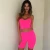 Import 2020 New Neon Green Biker Shorts and Crop Top Sexy Two Piece Set Women 2 Piece Summer Matching Sets Urban Streetwear from China