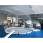 2020 new product outdoor Commercial Inflatable Transparent Bubble Camping Tent inflatable bubble tent with 2 tunnels