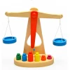 2021 amazon Hot Sell Wooden Educational Toy kids balance scale wooden weighing scales teaching aids maths teaching aids