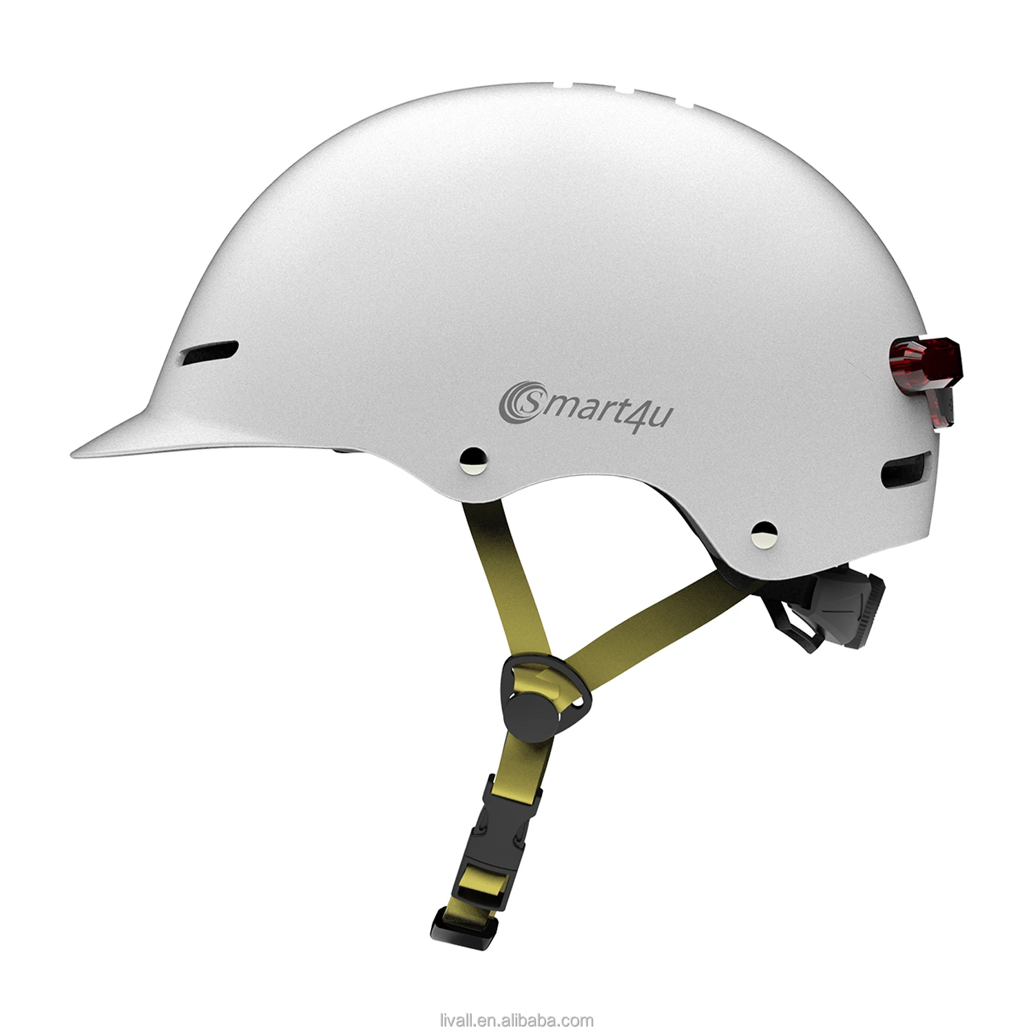 2021 factory smart4u hot seller custom art cycling helmet with led light  safety head gear sports riding