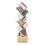 2021 hot sale modern Creative wooden tree shaped bookshelf bookcase for library home living room