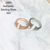 2021 new 100% Original 925 Sterling Silver Rings Genuine Classic Sign T-Zircon Ring Charm Plated Rose Gold Jewellery Charm Gift