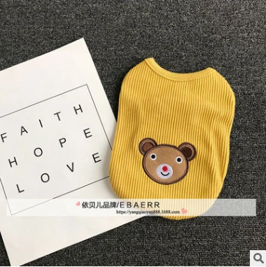 2021 spring and summer new  cotton pet clothes cartoon pet vest fashion dog clothes