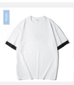 2021 vogue hot press round neck Loose and breathable 100% cotton t-shirts