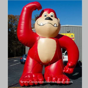 20ft Outdoor blow up giant inflatable red gorilla decorations FOR SALE from China advertising inflatables manufacturer