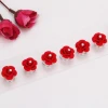 20pcs/lot U Shape Red rose bun flocked flower hair fork bridal tiara hair insert hair accessories source manufacturers