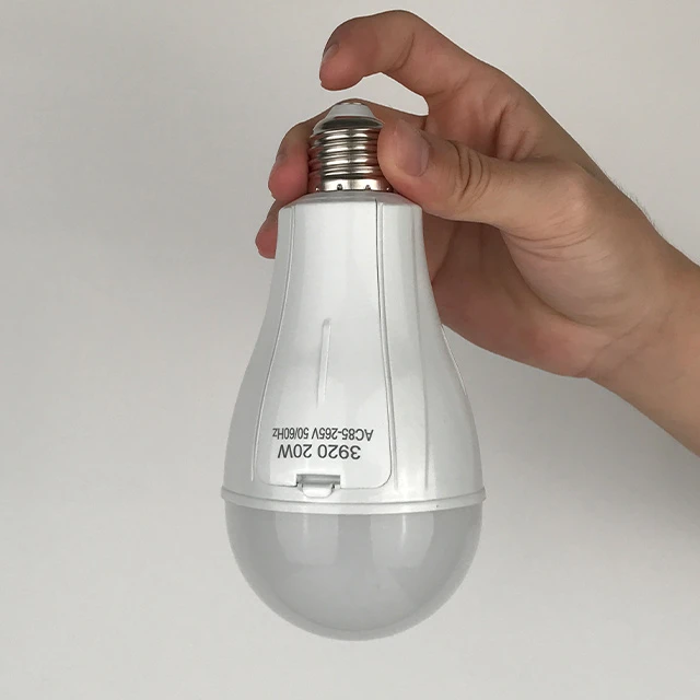 20W High Quality led emergency light with battery rechargeable E27 bulb with built-in battery