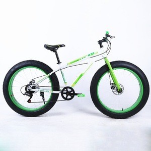 24Inch 26 Inch Fat Tire Snow Bike 21 Speed Double Disk Brake Beach Bicycle High Carbon Steel Mountain Bikes