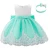 Import 3-24Month Infant Kids Clothing Lace Flower Girl First Birthday Party Dress With Free Headwear L1911XZ from China