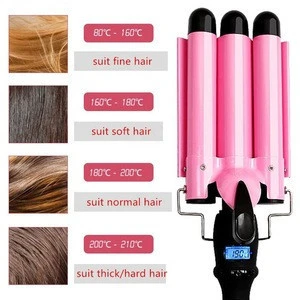 3 Barrel Curling Iron Hair Curler LCD Display Ceramic Wave Hair Curl Magic Hot Tools Women Hair styler