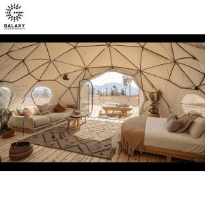 3 room glass dome house glass windows 4m to 50m diameter big camping geodesic dome tent